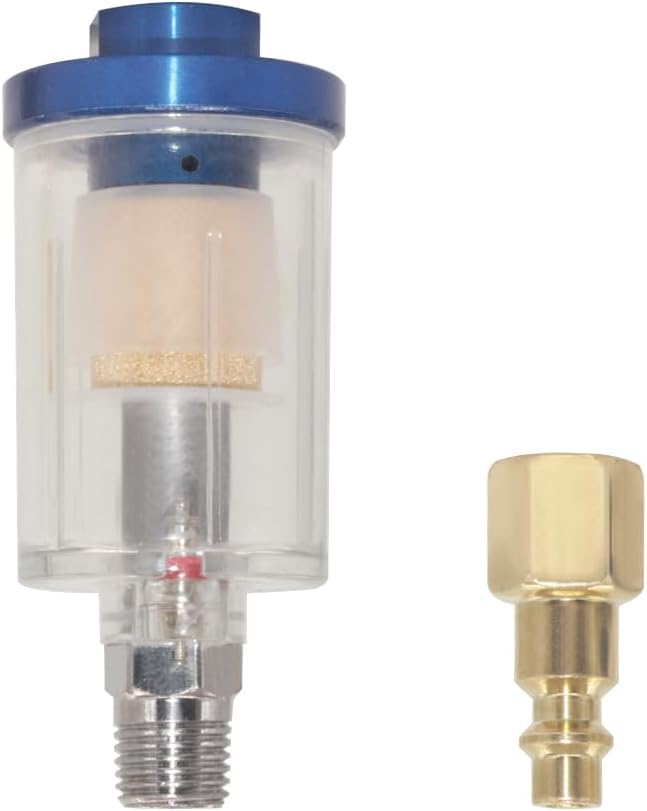 Oil Water Separator for Air Line, 1/4 Inch NPT Inlet and Outlet, Air Compressor by Qolekog