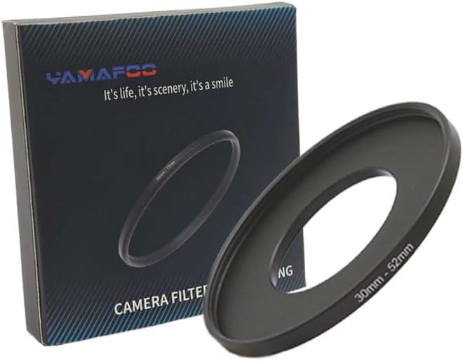 YAMAFOO 30mm to 52mm Step-Up Ring/Step Down Rings Filter Adapter by YAMAFOO