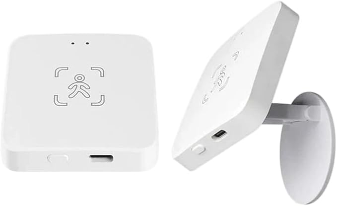 Smart Zigbee/WiFi Motion Sensor, Human Presence Motion Sensor with PIR and Millimeter Wave Detection, Static Presence Recognition, Light and Environmental Monitoring(C)