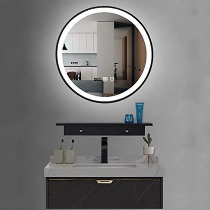Bathroom Mirror Round Illuminated LED Light Bathroom Mirror, Wall Mounted Mirror - Image 2