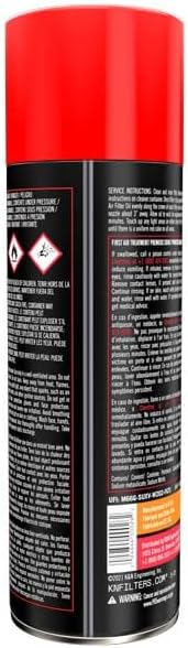 K&N Air Filter Oil: 6.5 Oz Aerosol; Restore Engine Air Filter Performance and by KNEngineeringInc