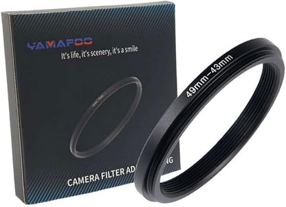 YAMAFOO 49mm to 43mm Step-Up Ring/Step Down Rings Filter Adapter by YAMAFOO