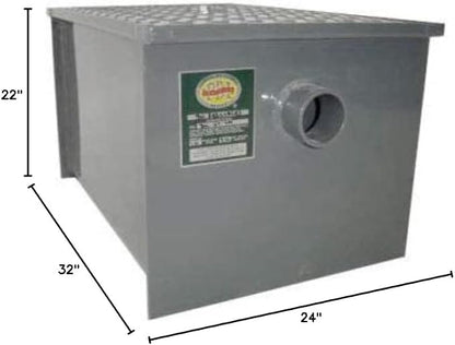 Commercial Carbon Steel Grease Trap Interceptor 70lb - Image 3