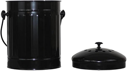 Markson Compost Bin with Airflow Lid and Charcoal Filter 1.5 Gallon Metal Black - Image 3