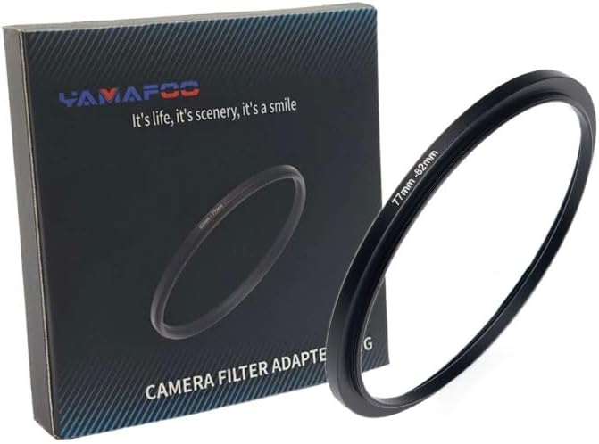 YAMAFOO 77mm to 82mm Step-Up Ring/Step Down Rings Filter Adapter by YAMAFOO