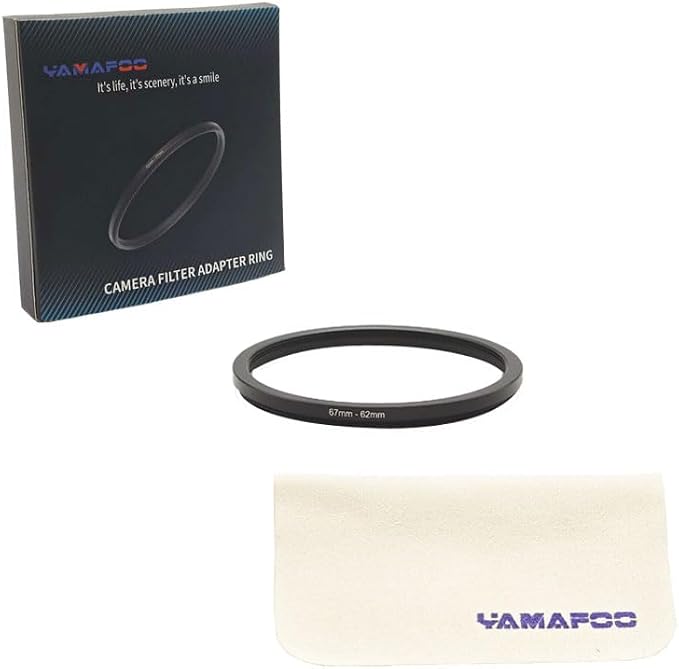 YAMAFOO 67mm to 62mm Step-Up Ring/Step Down Rings Filter Adapter - Image 2