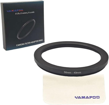 YAMAFOO 58mm to 49mm Step-Up Ring/Step Down Rings Filter Adapter - Image 2