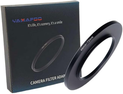 YAMAFOO 49mm to 72mm Step-Up Ring/Step Down Rings Filter Adapter by YAMAFOO