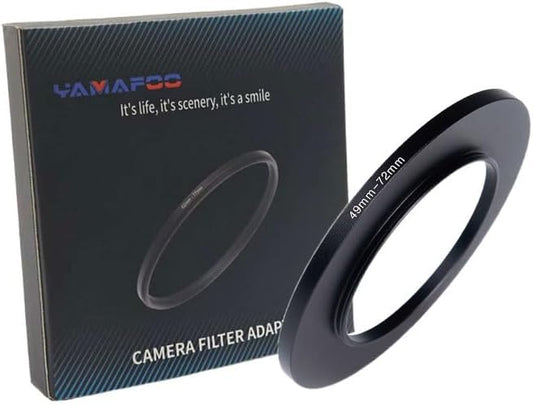 YAMAFOO 49mm to 72mm Step-Up Ring/Step Down Rings Filter Adapter by YAMAFOO