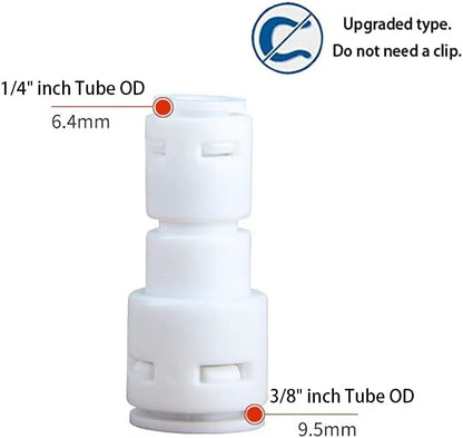 Reducing Straight RO Water Filter Union Connector, NSF Certified Plastic Push - Image 2