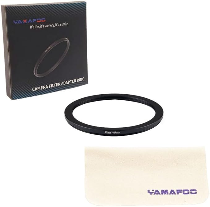 YAMAFOO 77mm to 67mm Step-Up Ring/Step Down Rings Filter Adapter - Image 2