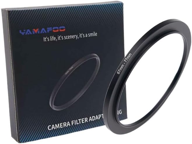 YAMAFOO 67mm to 77mm Step-Up Ring/Step Down Rings Filter Adapter by YAMAFOO