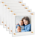 ArtToFrames 16x16 Inch Double Panel Floating Acrylic Picture Frame (Full Frame is 20x20) comes with Gold Standoff Hardware, Made in the USA, 5 Pack