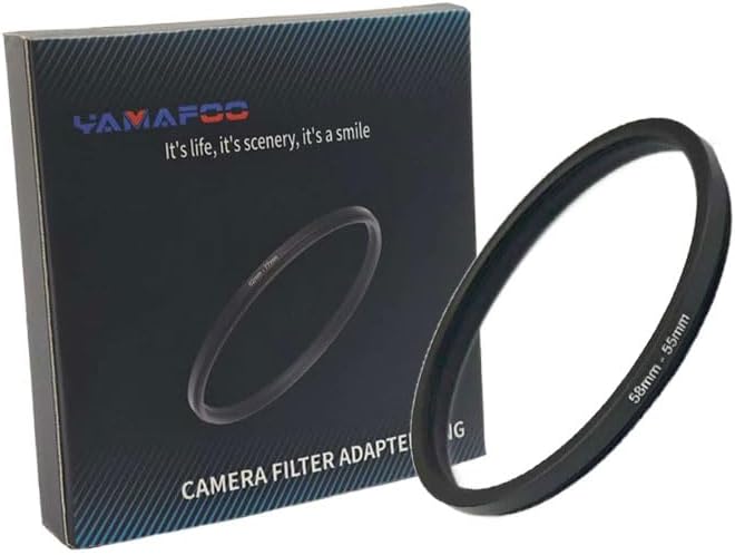 YAMAFOO 58mm to 55mm Step-Up Ring/Step Down Rings Filter Adapter by YAMAFOO