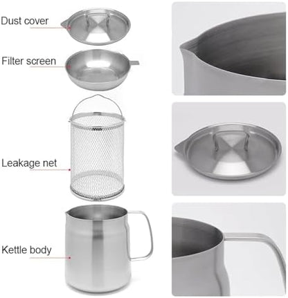 Stainless Steel Oil Filter Pot, Home Oil Fryer Strainer, Stainless Steel Oil - Image 7