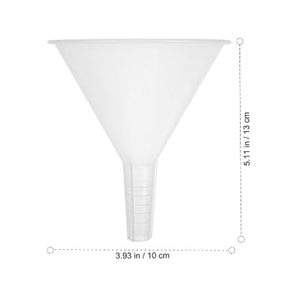 Veemoon 5pcs 100mm Plastic Scientific Triangle Funnels, Laboratory Pp Filling - Image 2