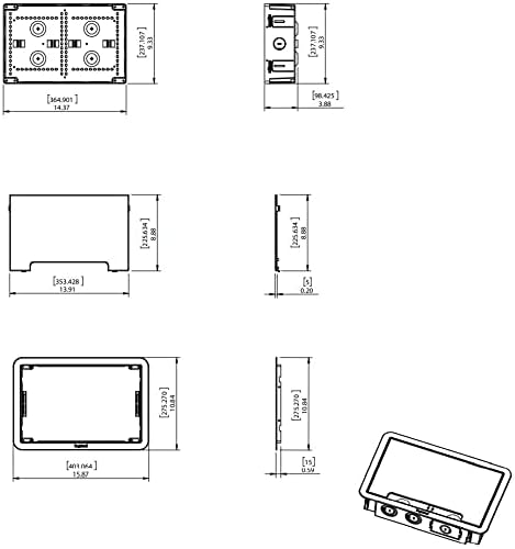 Legrand - OnQ Cable Management, In-Wall Media Box, Dual Purpose Structured Wiring Enclosure, TV Home Theater Recessed Storage Box, 9 Inch, white ENP0900-NA