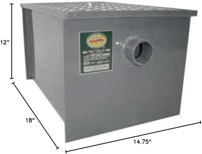 Commercial Carbon Steel Grease Trap Interceptor 14lb - Image 6