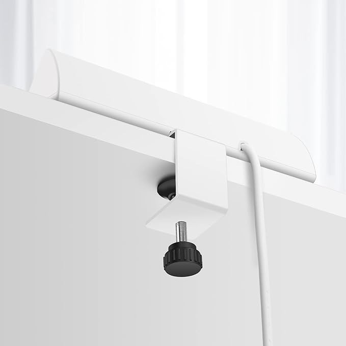 Desk Clamp Power Strip,40W Fast Charging Station,Desktop Mount Surge Protector,2 PD 20W USB C Ports,3 Outlets for Home,Office,Fit 1.9" Tabletop Edge (White, 3 Outlets & 4 USB Ports & 25 FT Cable)
