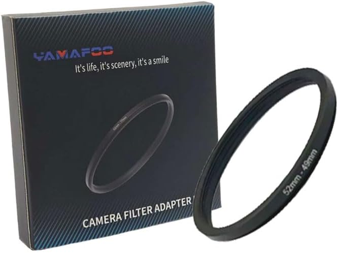 YAMAFOO 52mm to 49mm Step-up Ring/Step Down Rings Filter Adapter by YAMAFOO