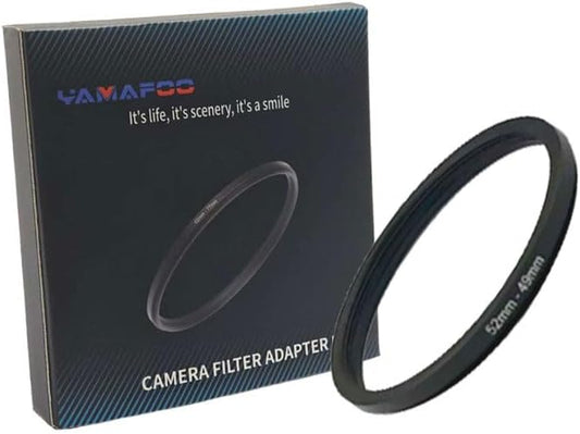YAMAFOO 52mm to 49mm Step-up Ring/Step Down Rings Filter Adapter by YAMAFOO