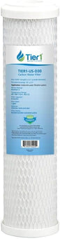 Tier1 0.5 Micron 10 Inch x 2.5 Inch | Radial Flow Whole House Carbon Water by Tier1