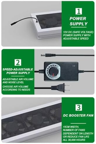 Adjustable Punch-Free Window Exhaust Fan with Filter, 52-140cm, 85m³/h Airflow, 2800 RPM, Ideal for Home, Kitchen, Bedroom, & Office Ventilation