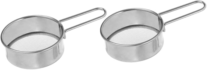 Healifty 2Pcs Stainless Steel Powder Sugar Sifter Baking Flour Sieve by Healifty