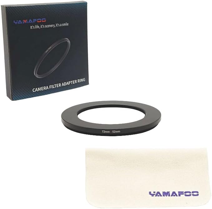 YAMAFOO 72mm to 52mm Step-Up Ring/Step Down Rings Filter Adapter - Image 2