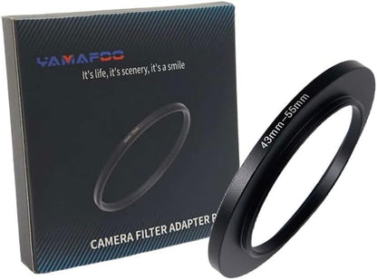 YAMAFOO 43mm to 55mm Step-Up Ring/Step Down Rings Filter Adapter by YAMAFOO