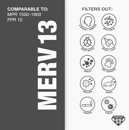 Aerostar 20x20x1 MERV 13 Air Filter, ACTUAL SIZE, Air Conditioning & Furnace - Image 8