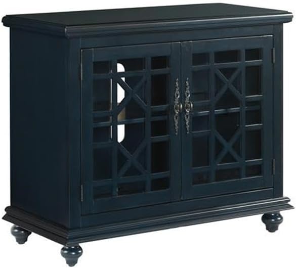 Martin Svensson Home Avalon Small Spaces Accent Cabinet TV Stand, 38" W x 32" H Catalina Blue