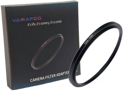 YAMAFOO 72mm to 77mm Step-Up Ring/Step Down Rings Filter Adapter by YAMAFOO