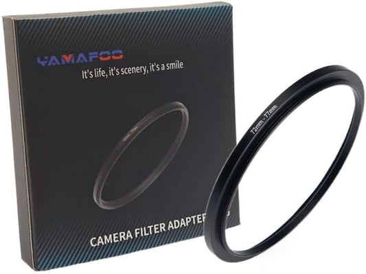 YAMAFOO 72mm to 77mm Step-Up Ring/Step Down Rings Filter Adapter by YAMAFOO