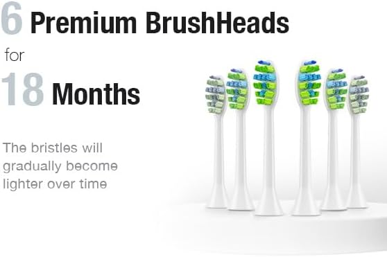 7AM2M Ultrasonic Electric Toothbrush with 6 Brush Heads for Adults&Kids, Type C Rehargeable, One Charge for 120 Days, 5 Modes&40000VPM Powered Toothbrush, 2 Minutes Built in Smart Timer (Purple)