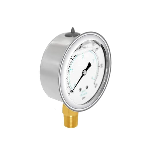 Joywayus Pressure Gauge 0-60 PSI Brass 1/4" NPT Male Thread Lower Mount - Image 4