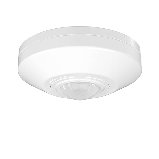 RAYZEEK Ceiling Sensor Light Switch,360 Degree Occupancy Sensor,10A,120V Hard-Wired Motion Sensor,High Sensitive Motion Sensor Detector Light Switch,Neutral Wire Required,Commercial/Industrial Grade