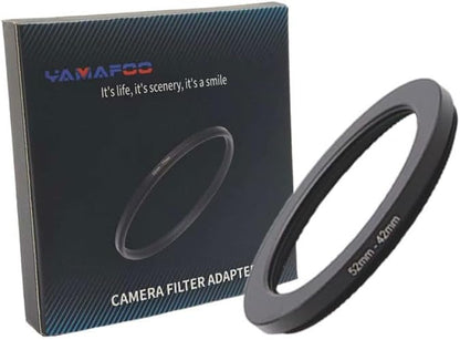 YAMAFOO 52mm to 42mm Step-Up Ring/Step Down Rings Filter Adapter by YAMAFOO