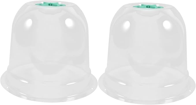 2pcs Small Garden Cloche Clear Plastic Humidity Domes by LIOOBO