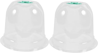 2pcs Small Garden Cloche Clear Plastic Humidity Domes by LIOOBO