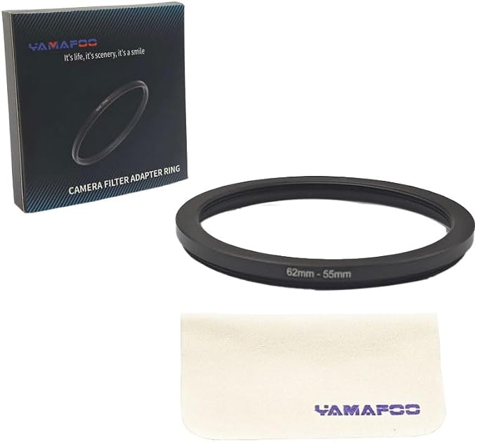 YAMAFOO 62mm to 55mm Step-Up Ring/Step Down Rings Filter Adapter - Image 2