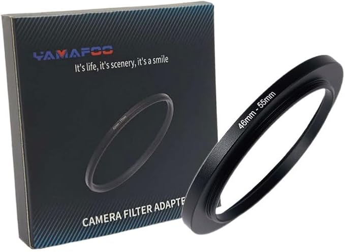 YAMAFOO 46mm to 55mm Step-Up Ring/Step Down Rings Filter Adapter by YAMAFOO