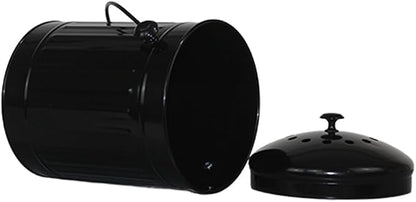 Markson Compost Bin with Airflow Lid and Charcoal Filter 1.5 Gallon Metal Black - Image 5
