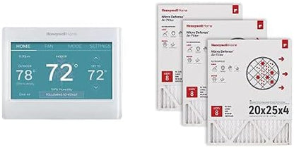 Honeywell Home RTH9600WF Smart Color Thermostat + Honeywell Home 20x25x4 MERV 8 by Unknown