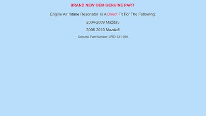 Generic Genuine OEM for MAZDA 2004-2010 Mazda3 Mazda5 Engine Air Intake - Image 5