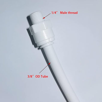 YZM Straight Male Thread Adapter 1/4" Male x 3/8" OD Tube Quick Connector - Image 2