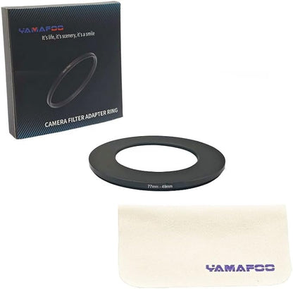 YAMAFOO 77mm to 49mm Step-Up Ring/Step Down Rings Filter Adapter - Image 2