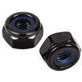 MewuDecor 5/16-18 Nylon Insert Hex Lock Nuts Locknuts, 304 Stainless Steel 18-8, Black Oxide, 100 PCS