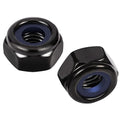 MewuDecor 5/16-18 Nylon Insert Hex Lock Nuts Locknuts, 304 Stainless Steel 18-8, Black Oxide, 25 PCS