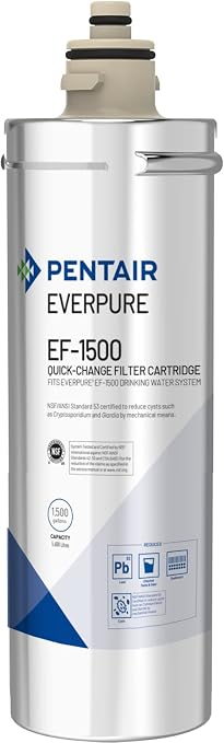 Pentair Everpure EF-1500 Quick-Change Filter Cartridge, NSF Certified to Reduce by Everpure